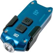 NiteCore TIP CRI rechargeable keychain flashlight, blue
