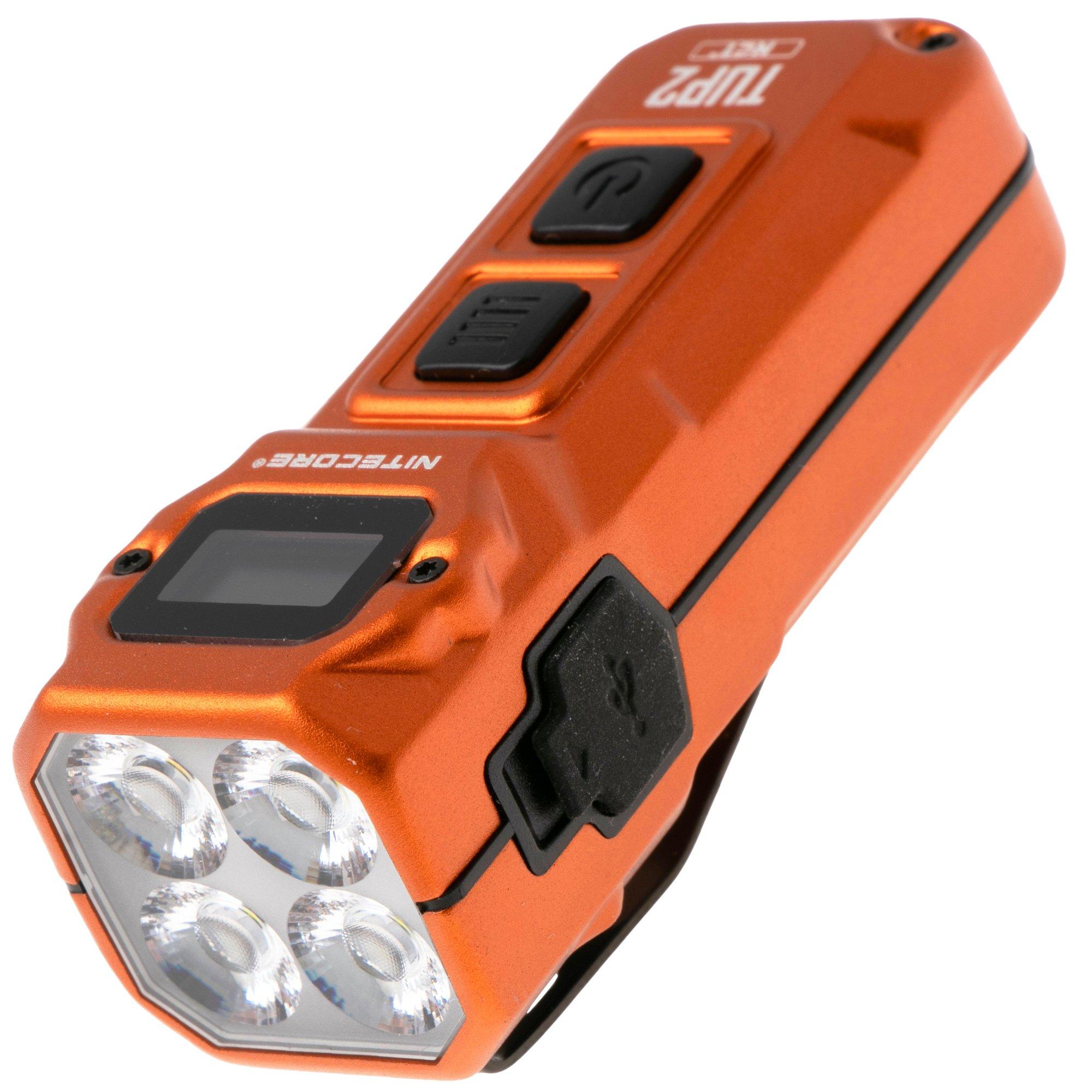Nitecore TUP2 Alloy Orange, rechargeable keychain flashlight, 1200 lumen