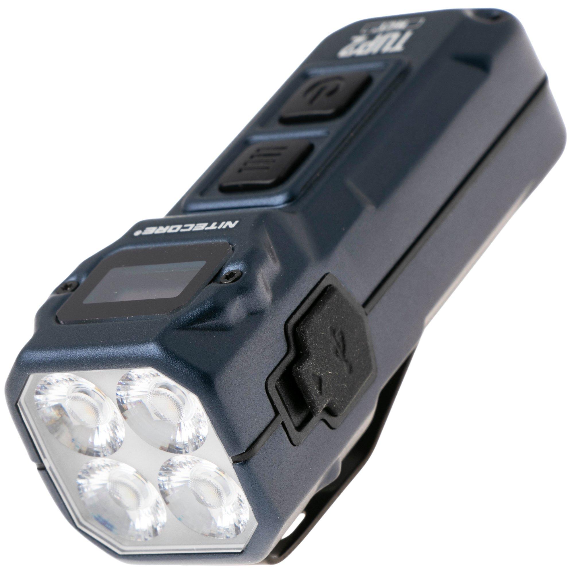 Nitecore TUP2 Cobalt Blue, aufladbare Taschenlampe Schlüsselanhänger, 1200 Lumen
