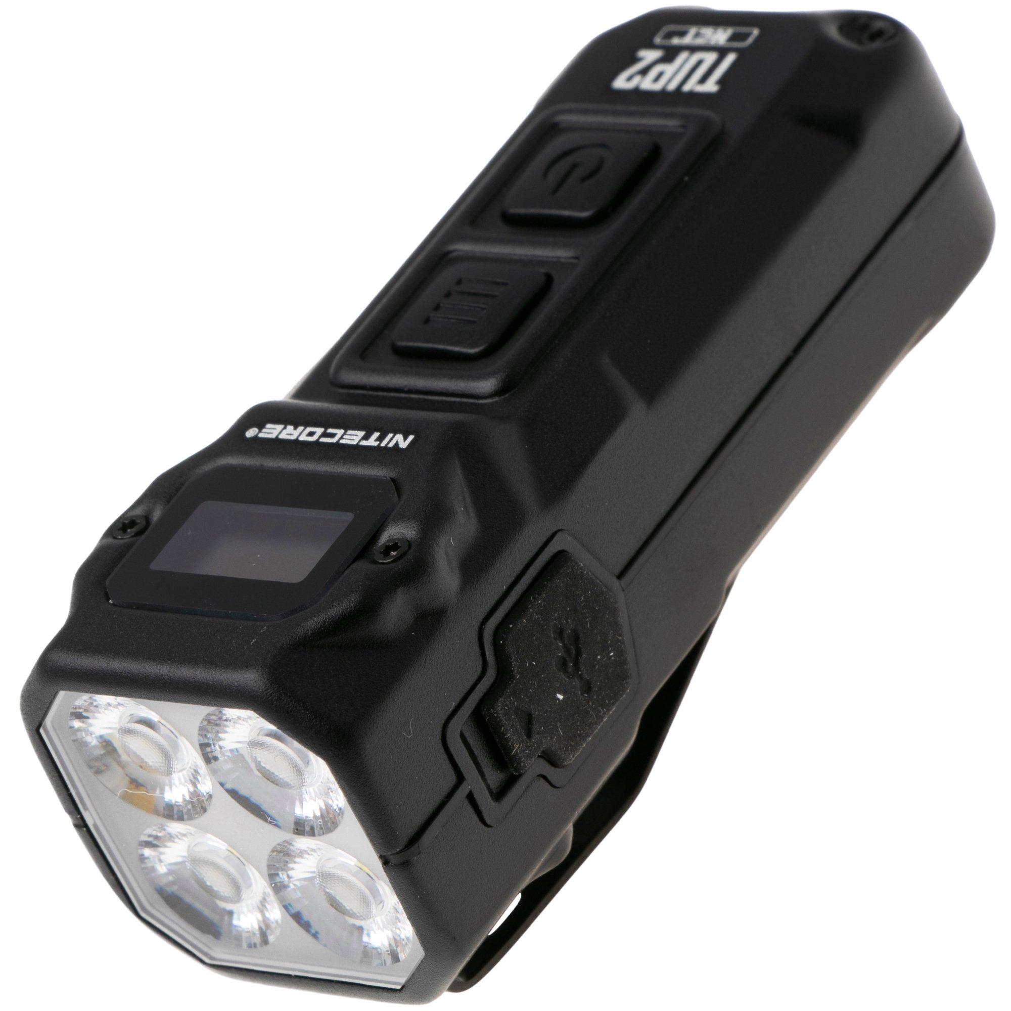 Nitecore TUP2 Classic Black, rechargeable keychain flashlight, 1200 lumen