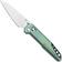 Afbeelding voor NOC Knives Dark Feather MT-2720, Stonewashed M390, Green Titanium zakmes