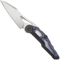Immagine per NOC Knives MT-3208, Satin M390, Gray Titanium, Purple Titanium Inlay coltello da tasca