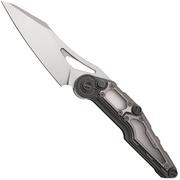 NOC Knives MT-3209, Satin M390, Gray Titanium, Gray Titanium Inlay zakmes