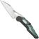 Afbeelding voor NOC Knives MT-3210, Satin M390, Gray Titanium, Green Titanium Inlay zakmes