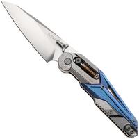 Afbeelding voor NOC Knives MT-33, MT-3327, Satin Böhler M390, Blue Grey Titanium zakmes