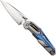 Afbeelding voor NOC Knives MT-33, MT-3327, Satin Böhler M390, Blue Grey Titanium zakmes