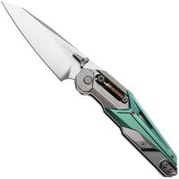 Afbeelding voor NOC Knives MT-33, MT-3328 Satin Böhler M390, Green Grey Titanium zakmes
