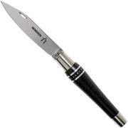 Nontron No. 22 Nickel Silver Turning Ferrule, Marquetry Ebony Aluminium, Double Ferrule NN22DVEBALU Taschenmesser