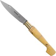 Nontron No. 22 Turning Ferrule, Boxwood, clog shape NN22 coltello da tasca