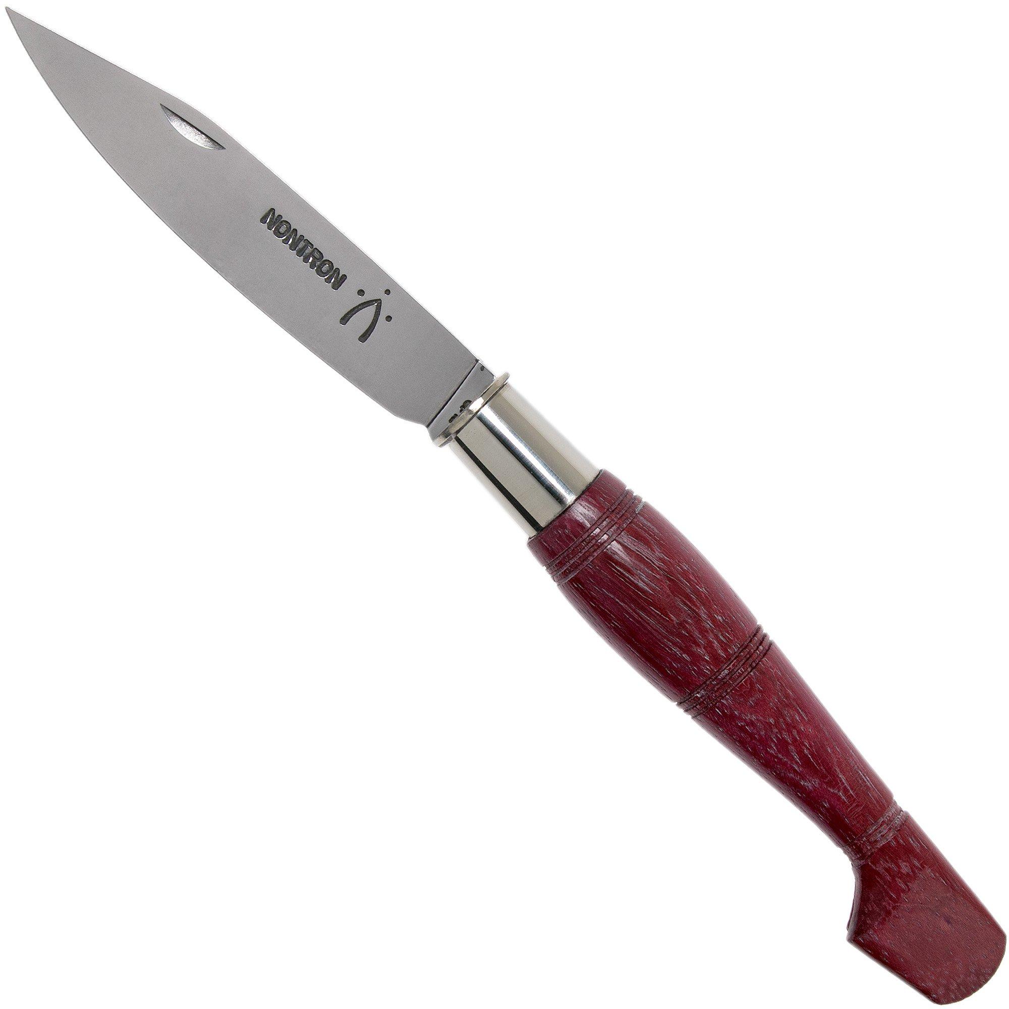Nóż składany Nontron No. 25 Turning Ferrule, Amarante, kształt chodaka NN25AMA