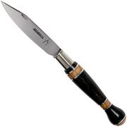 Nontron No. 25 Nickel Silver Turning Ferrule, Marquetry Ebony Olivewood, Ball Shape NN25BOEBOL Taschenmesser