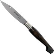 Nontron No. 25 Turning Ferrule, Ebony, clog shape NN25EB pocket knife