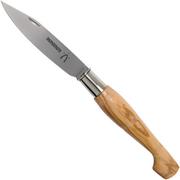 Nontron No. 25 Turning Ferrule, Olivewood, forma de zueco NN25OL navaja