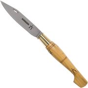 Nontron No. 25 Turning Ferrule, Boxwood, clog shape NN25 couteau de poche