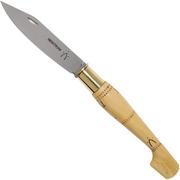 Nontron No. 30 Turning Ferrule, Boxwood, clog shape NN30 couteau de poche