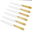 Nontron Traditional Set of 6 Kitchen knives, T6OF12RBU 6-piece knife set