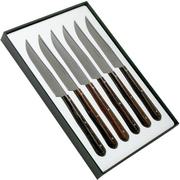 Nontron Traditional 6-delige steakmesset essenhout, T6OFFRD