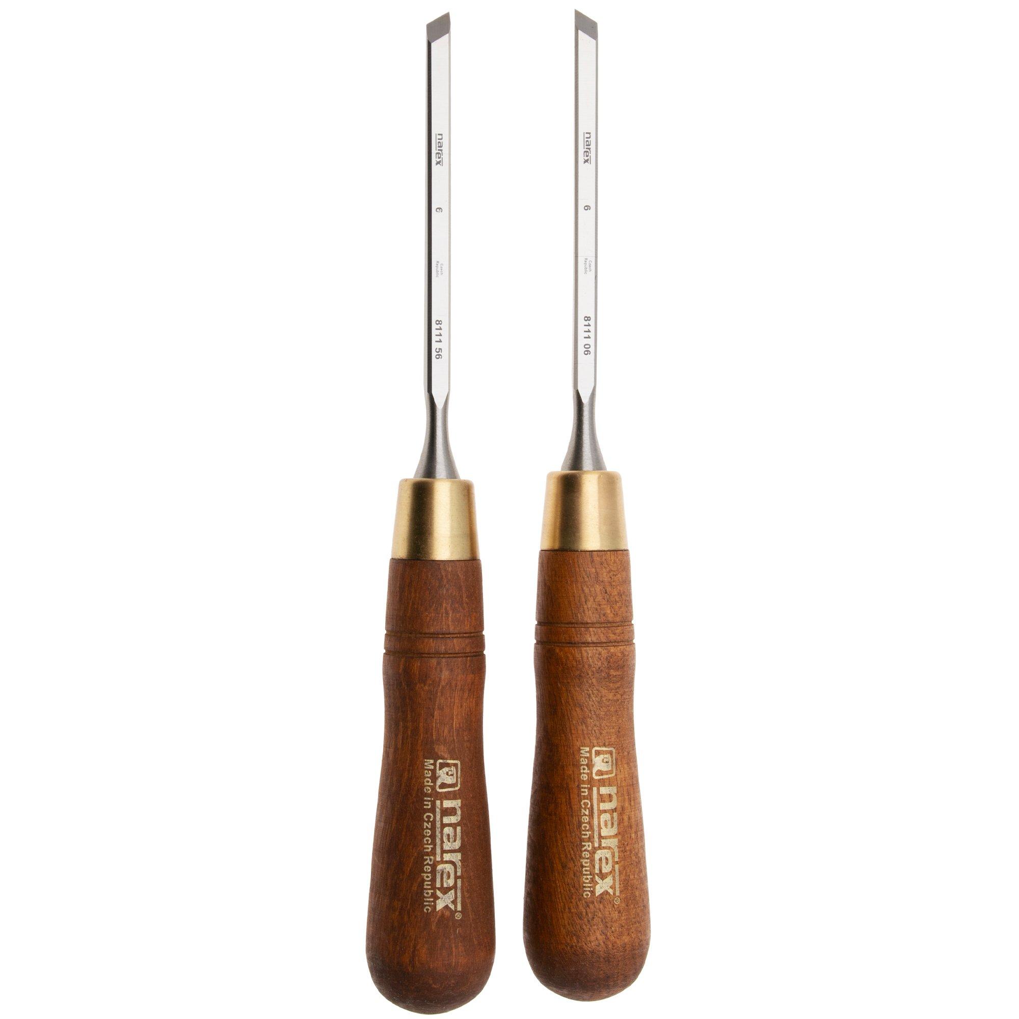 Narex Wood Line Plus Skew Chisel Set 851656, set di scalpelli obliqui 6 mm 30°, 2 pezzi