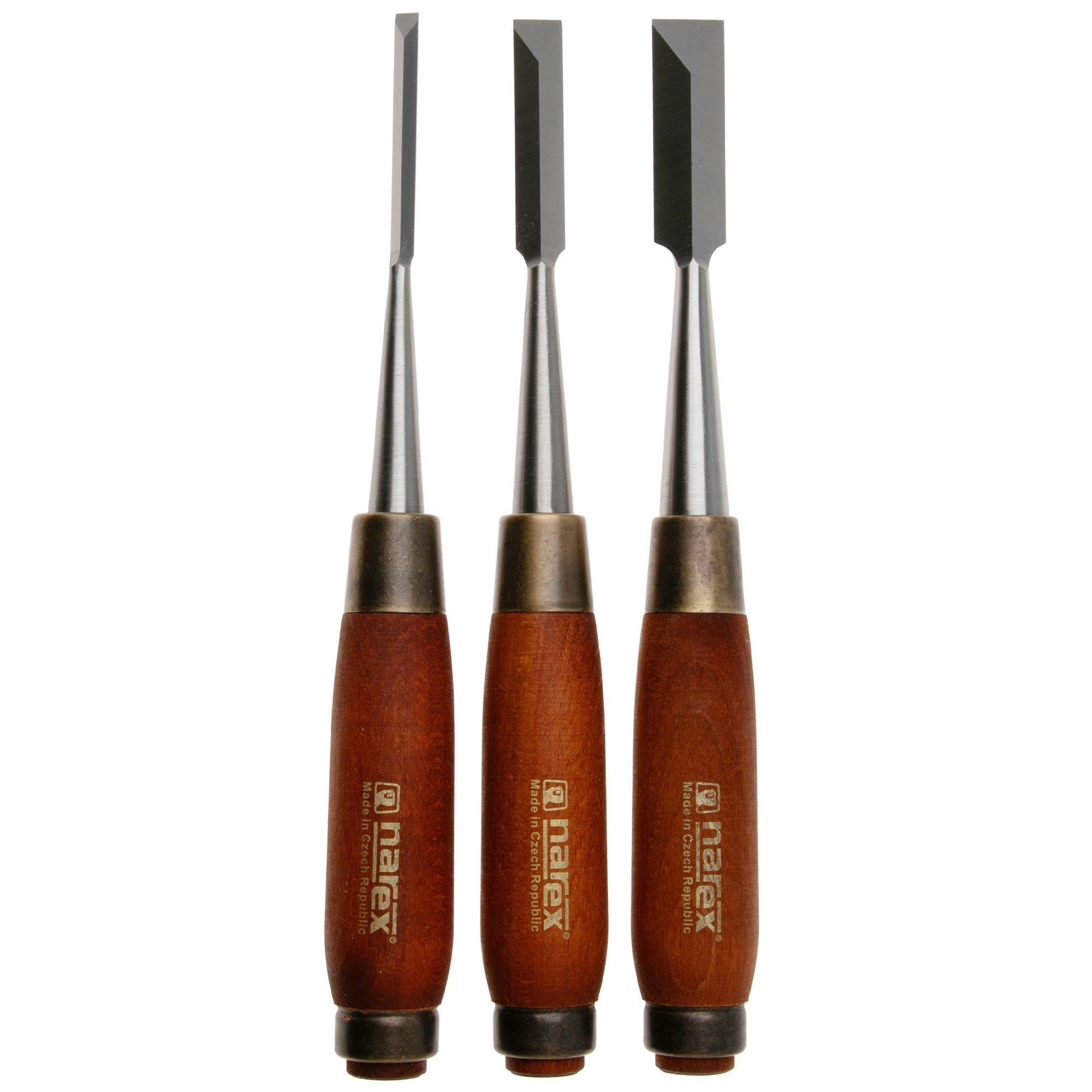 Narex Wood Line Plus Dovetail Chisel Set 852100, set di scalpelli per code di rondine 6-12-19 mm, 3 pezzi
