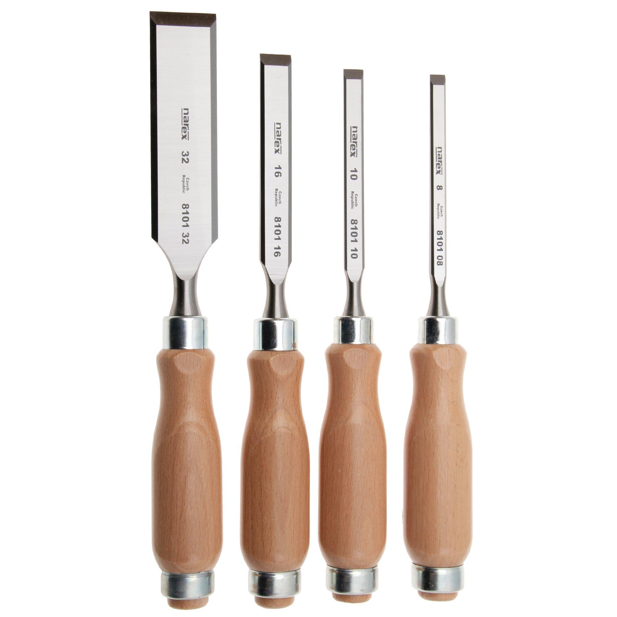 Narex Wood Line Plus Butt Chisel Set 853750, beitelset 6 12 20 26 mm, 4