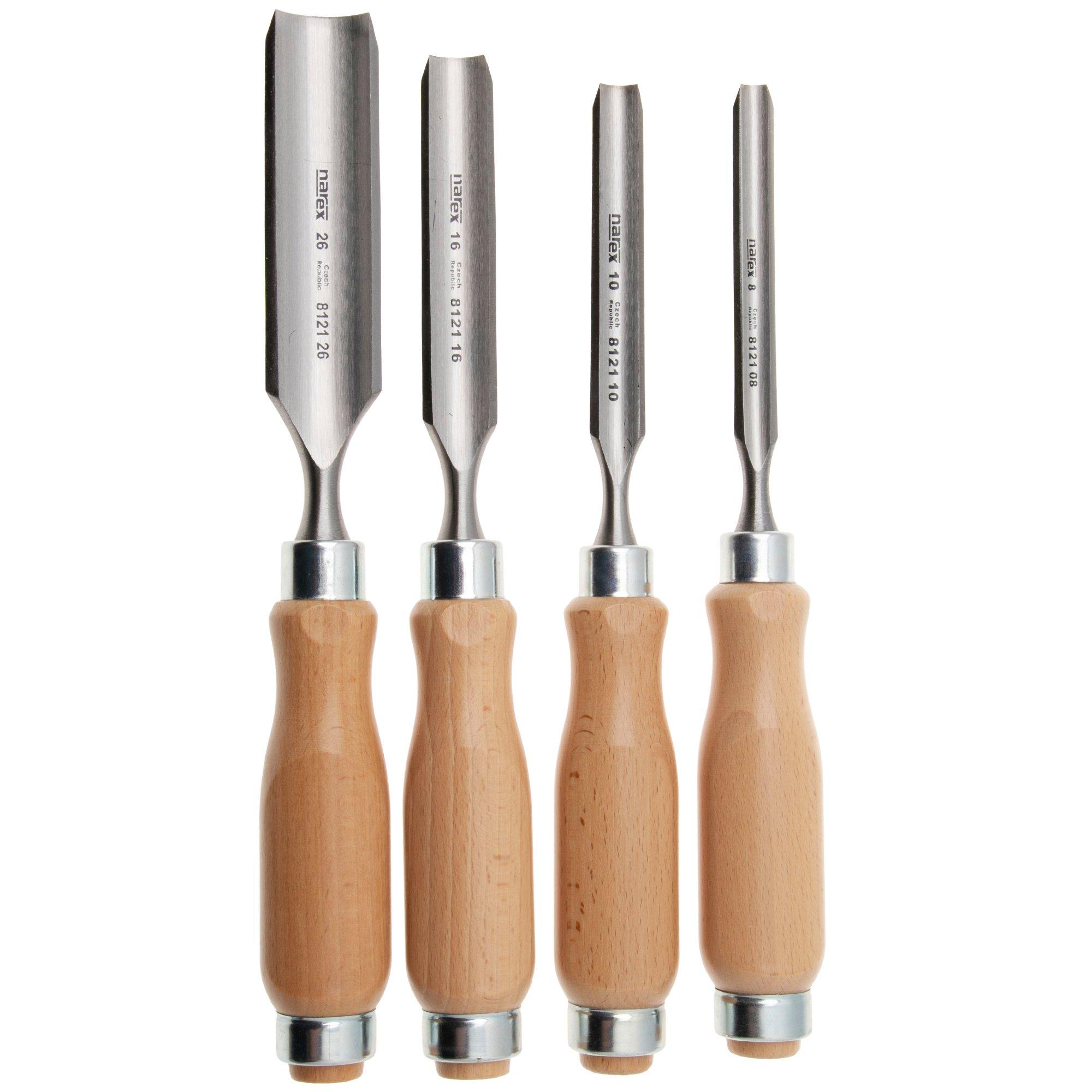 Narex Wood Line Profi Gouge Set 863510, set di scalpelli 8-10-16-26 mm, 4 pezzi