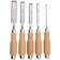 Afbeelding voor Narex Wood Line Profi Bevel Edge Chisel Set 863801, beitelset 6-12-16-20-26 mm in gereedschapsrol, 5-delig
