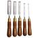 Afbeelding voor Narex Wood Line Plus Premium Bevel Edge Chisel Set 863821, beitelset in gereedschapsrol, 5-delig (6-12-16-20-26 mm)