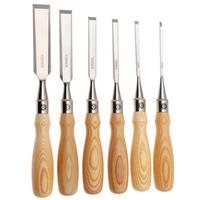Afbeelding voor Narex Richter Premium Bevel Edge Chisel Set 863851, beitelset in gereedschapsrol, 6-delig (3-6-10-12-19-26 mm)