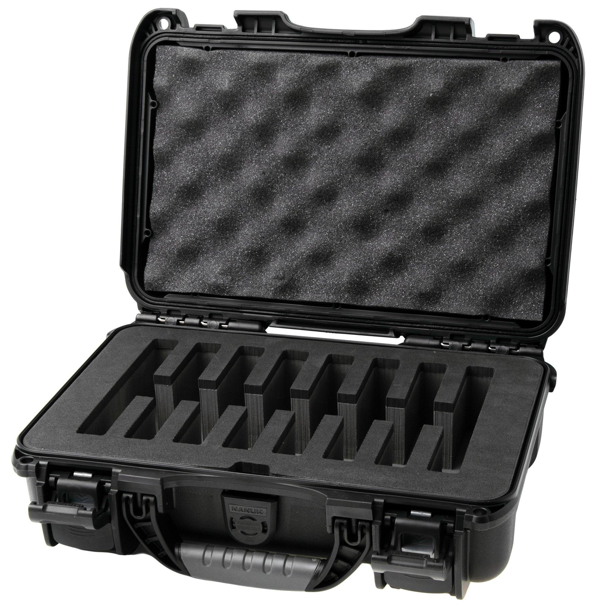 Nanuk 909 case with foam inserts for 8 knives, black