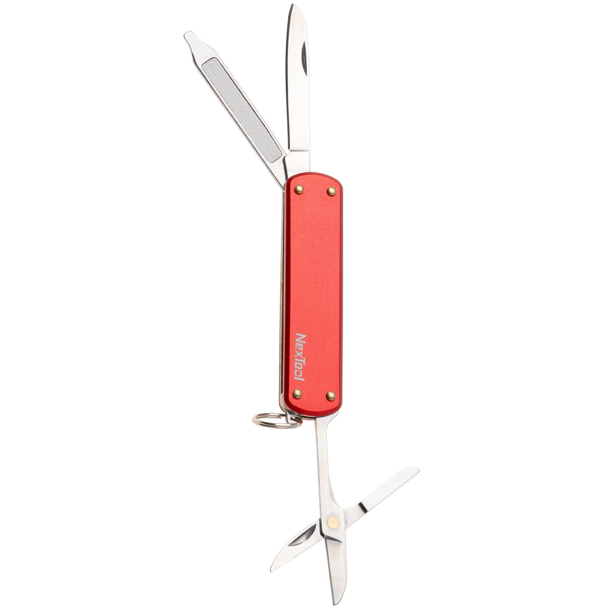 NexTool Mini Pocket Knife NE0142 Red Aluminum, multifunctioneel sleutelhanger zakmes