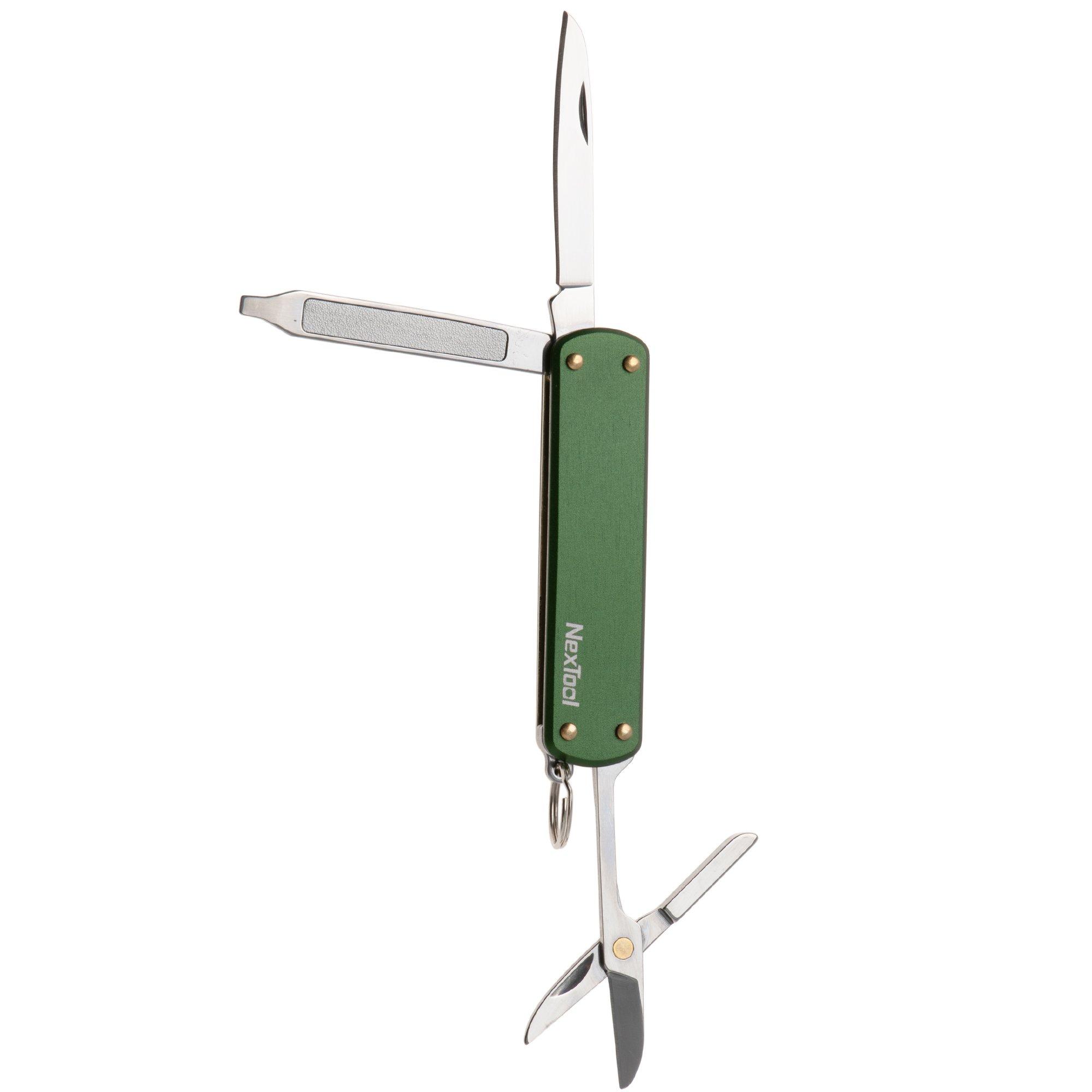 NexTool Mini Pocket Knife NE0143 Green Aluminum, multifunctioneel sleutelhanger zakmes