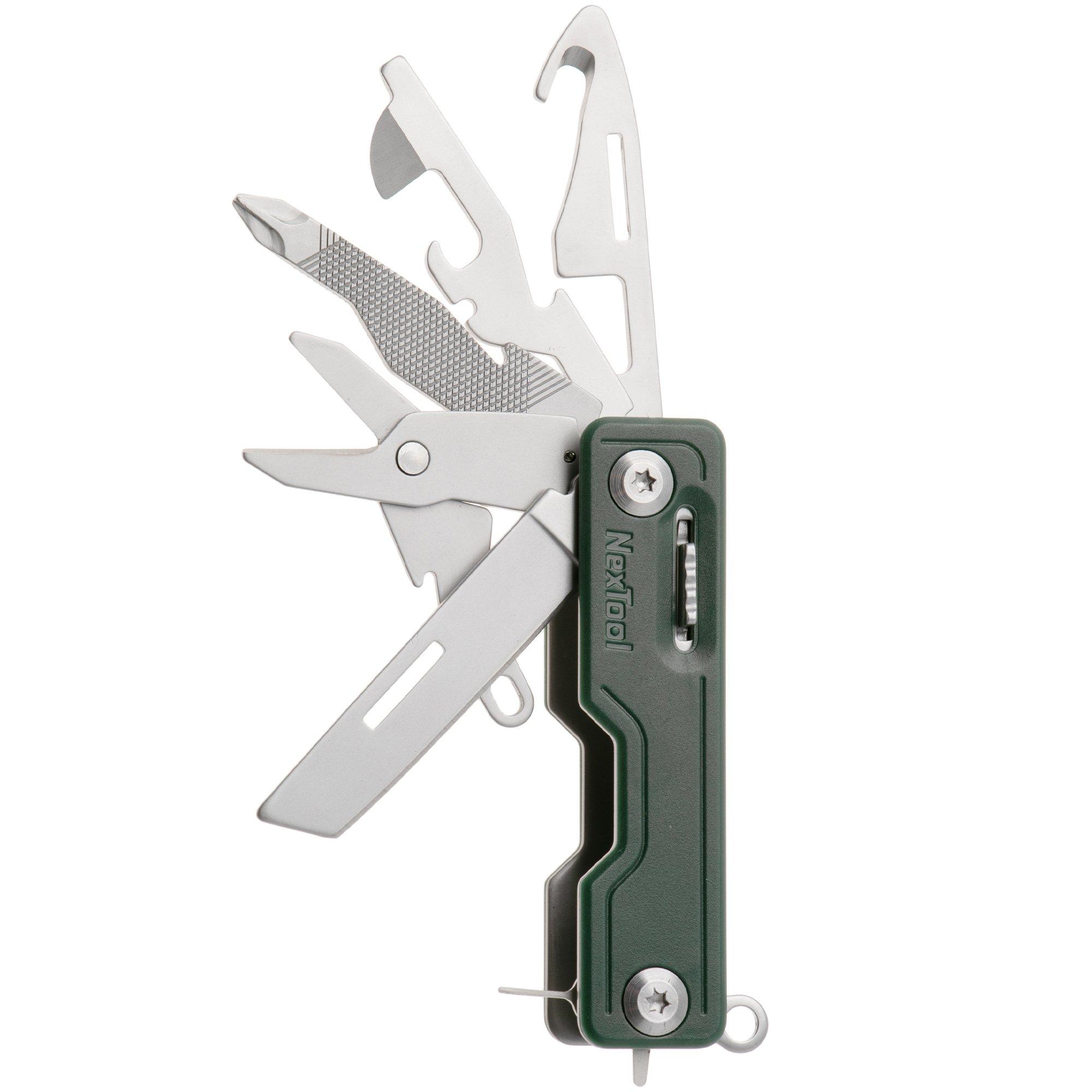 NexTool Multi Functional Knife NE20098 Green ABS, multifunctioneel zakmes
