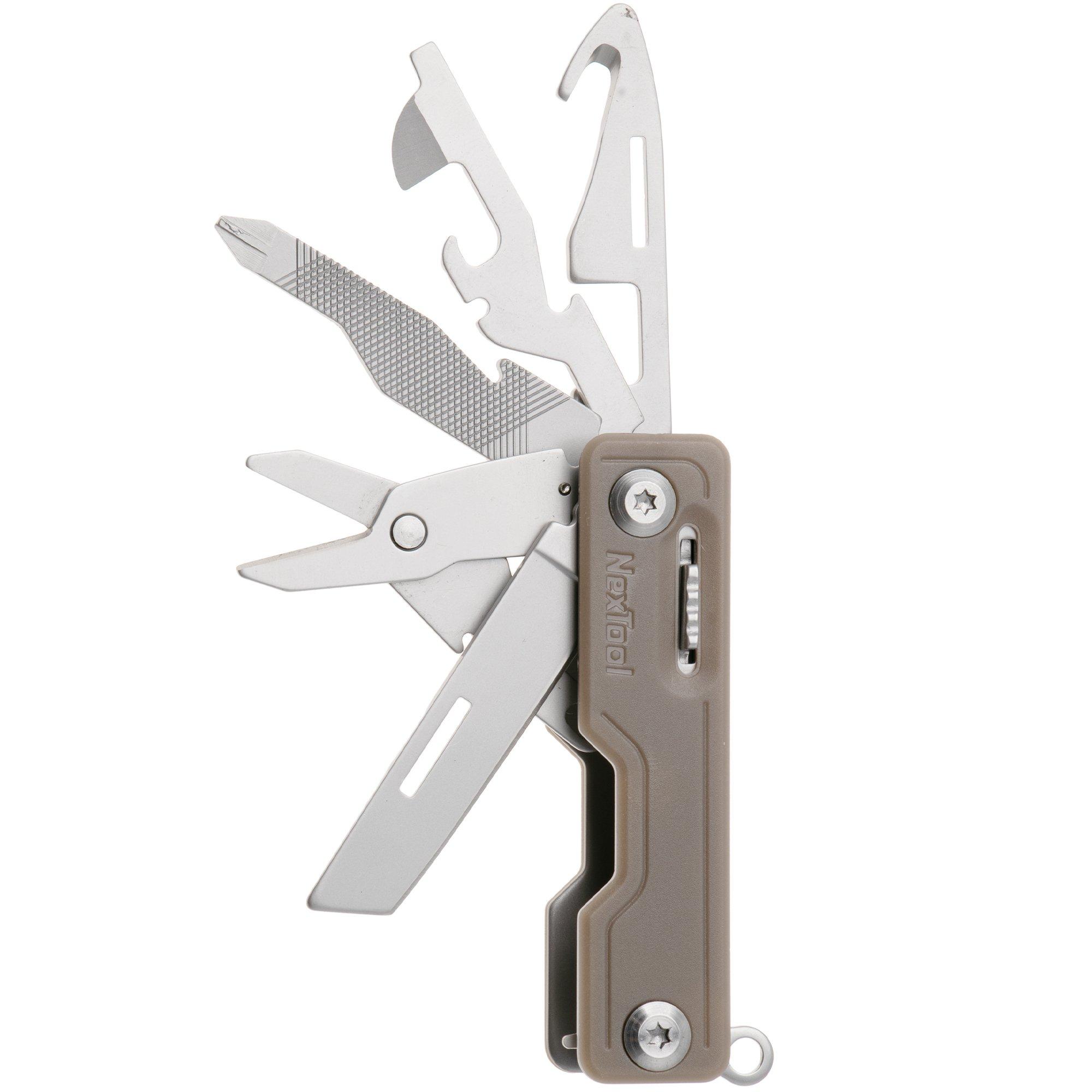 NexTool Multi Functional Knife NE20100 Khaki ABS, multifunctioneel zakmes