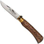 Old Bear Classical Carved Walnut M, 9307-19-LNI coltello da tasca