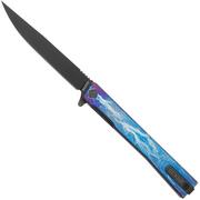 Ocaso Solstice 10DBB Black PVD, Anodized Titanium coltello da tasca