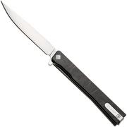 Afbeelding voor Ocaso Solstice 10ETS Satin CPM S35VN, Topo Engraved Grey Titanium, zakmes, Andrew Demko design