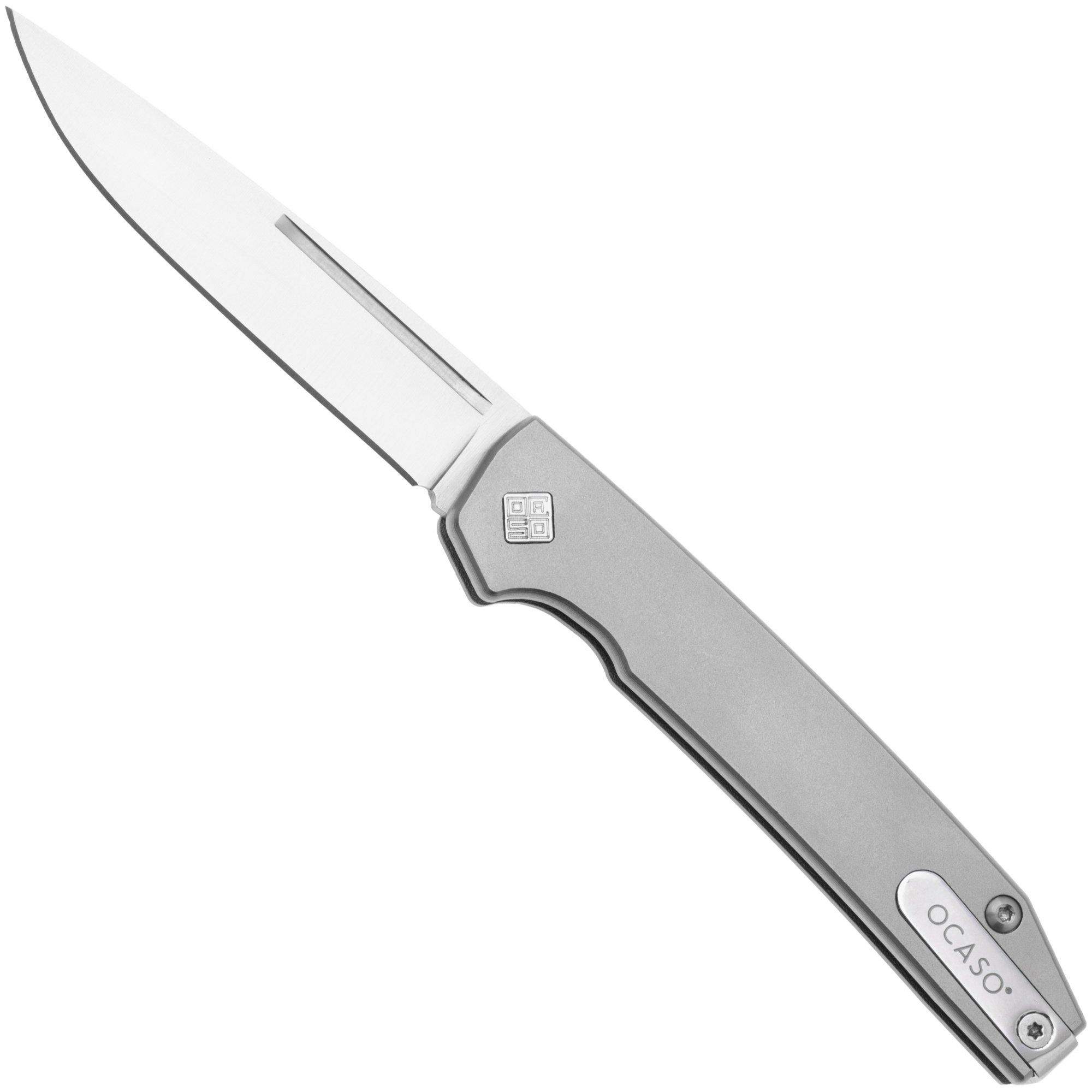 Ocaso Sovranto 15SJS MagnaCut, Titanium, navaja slipjoint