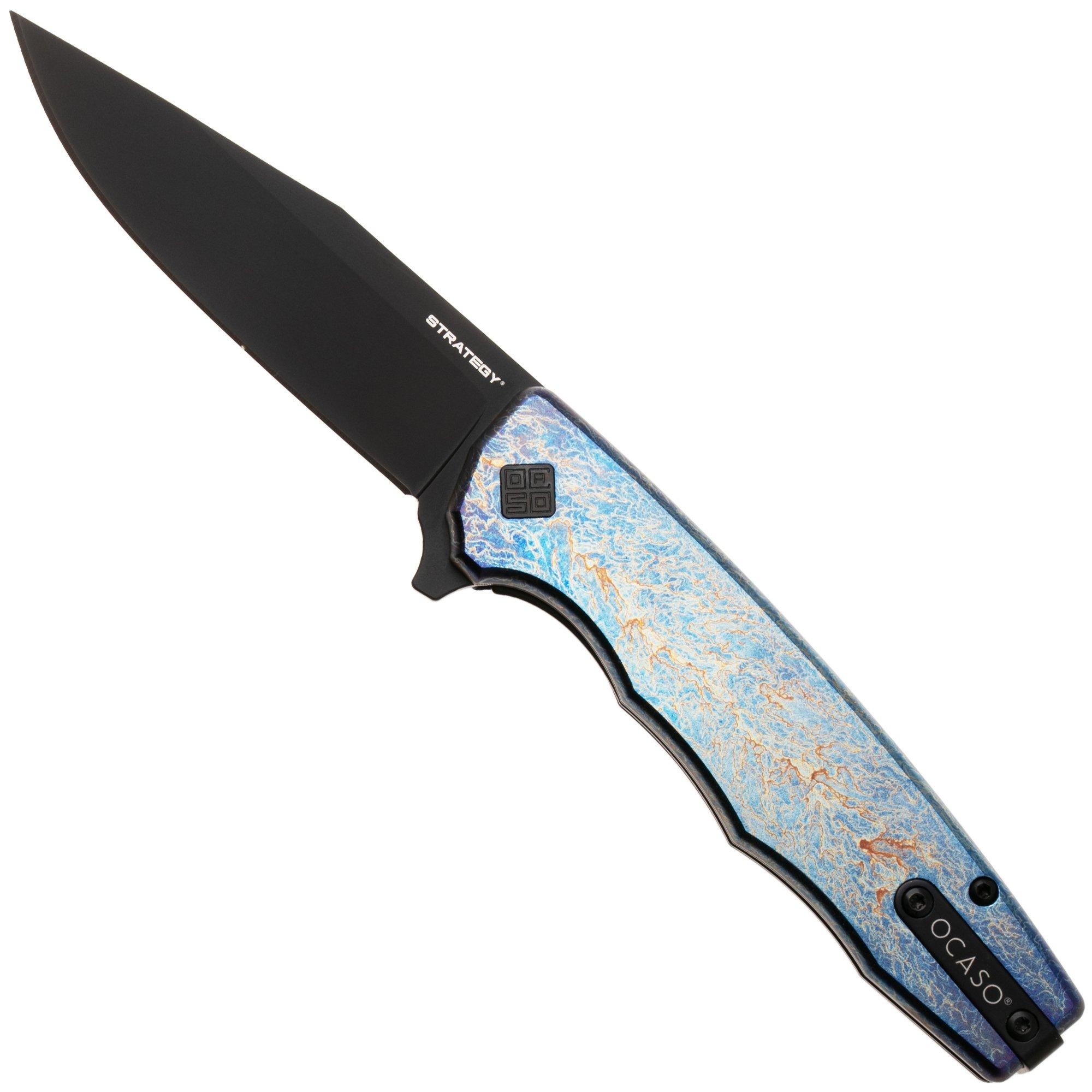 Ocaso Strategy 29TAB Anodized S35VN, Black PVD Titanium, zakmes, Mike Wallace design