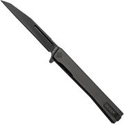 Ocaso Solstice 8WTB, S35VN Wharncliffe Black Titanium, pocket knife