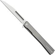 Ocaso Solstice 8WTS, S35VN Wharncliffe Satin Titanium, pocket knife