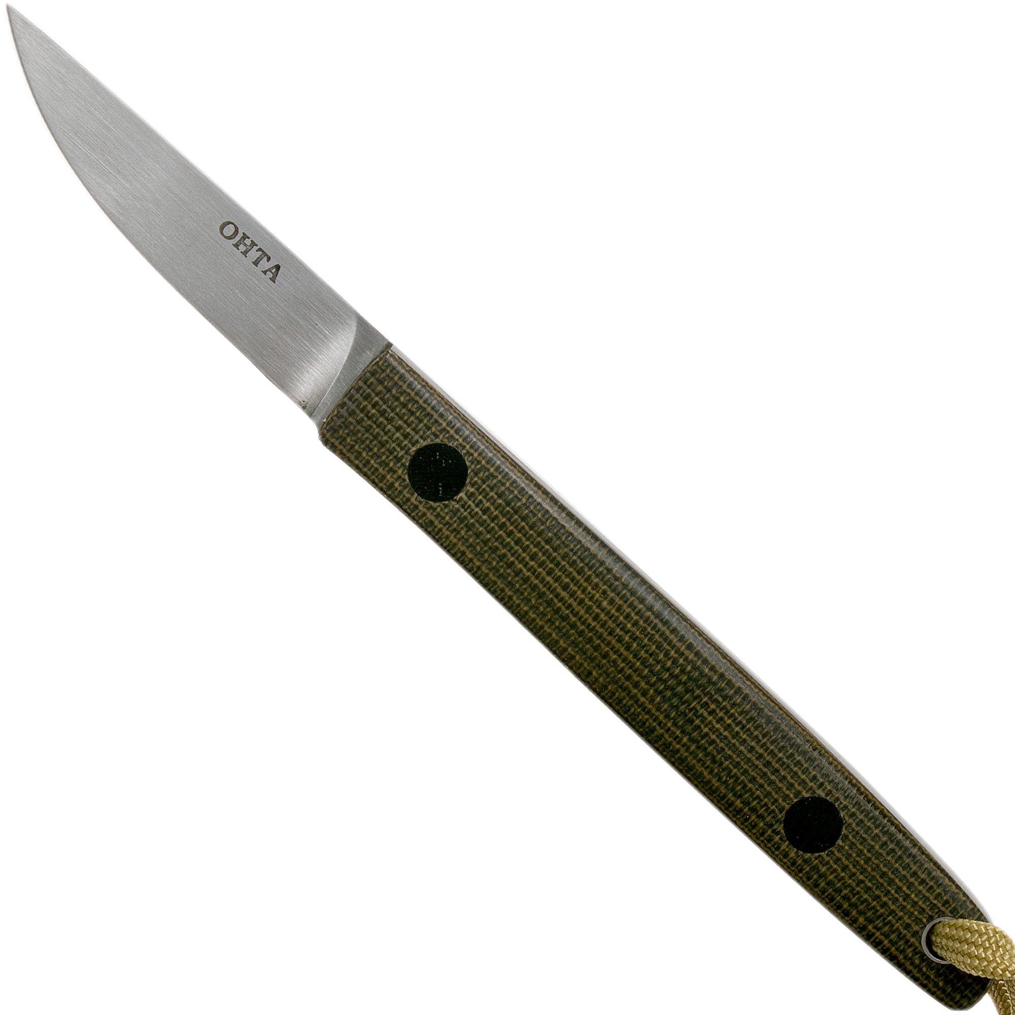 Ohta OFB SS 50 Green Canvas Micarta feststehendes Messer