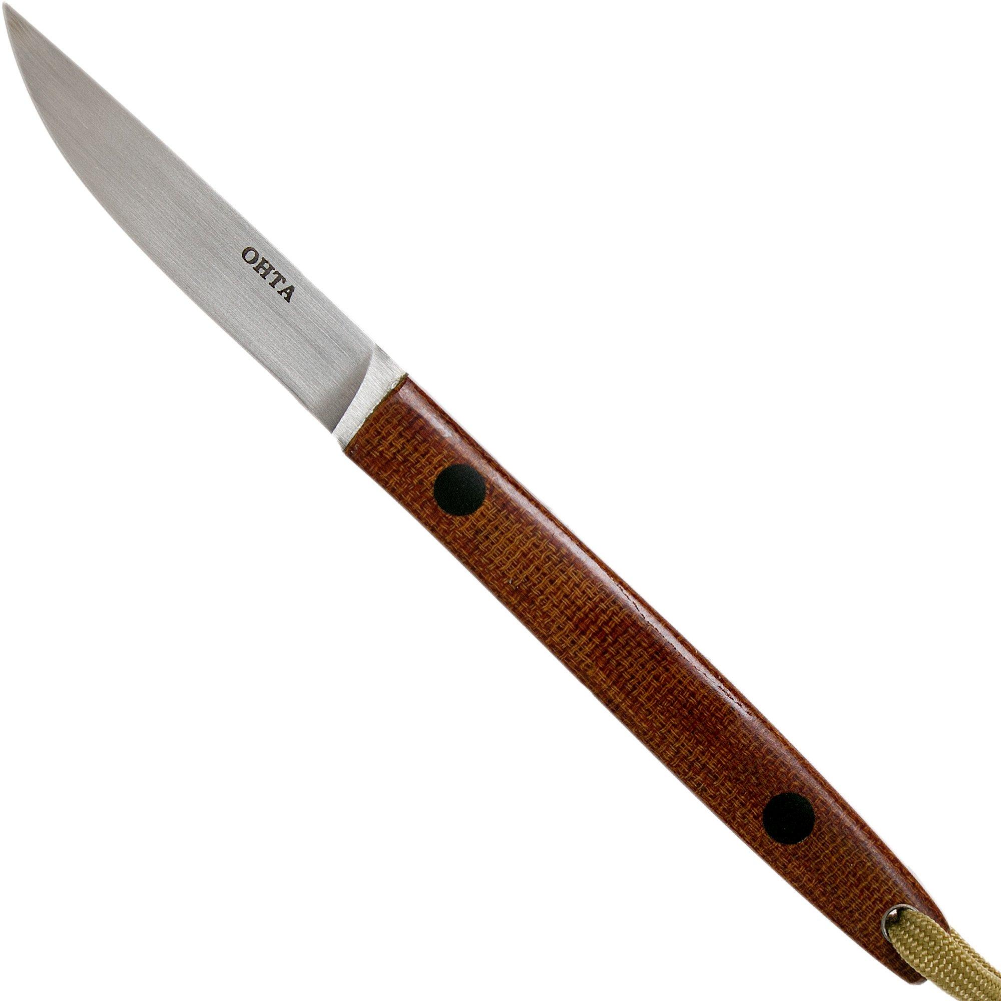 Nóż z głownią stałą Ohta OFB SS 65 Natural Canvas Micarta