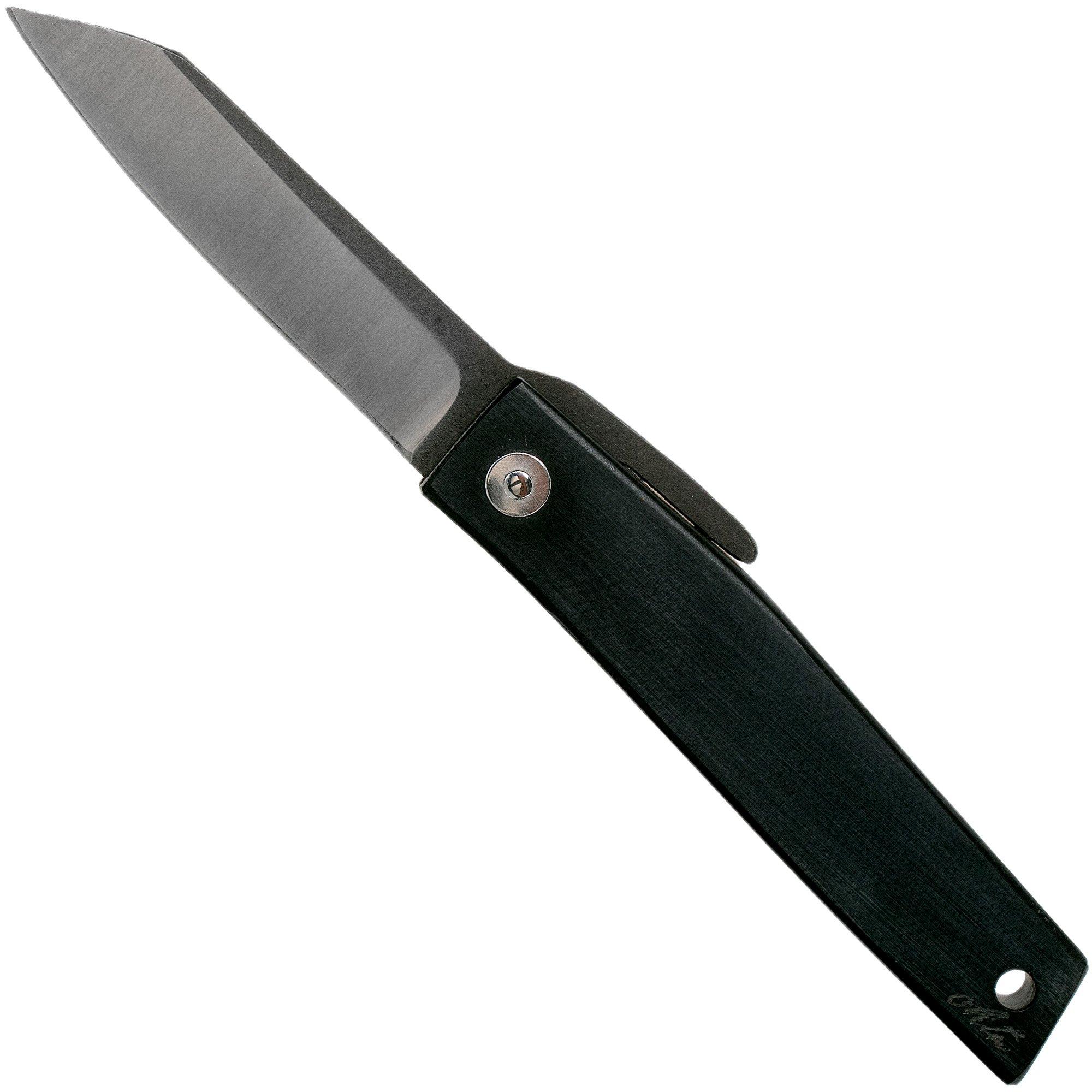Ohta FK7 couteau de poche Higonokami, Black Canvas Micarta