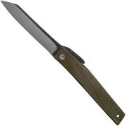 Ohta FK9 Higonokami-coltello da tasca, Green Canvas Micarta
