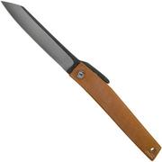 Ohta FK9 Higonokami-pocket knife, Natural Canvas Micarta