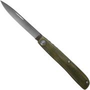 Ohta OLF SS FK Ohta Light Folder pocket knife, green canvas micarta
