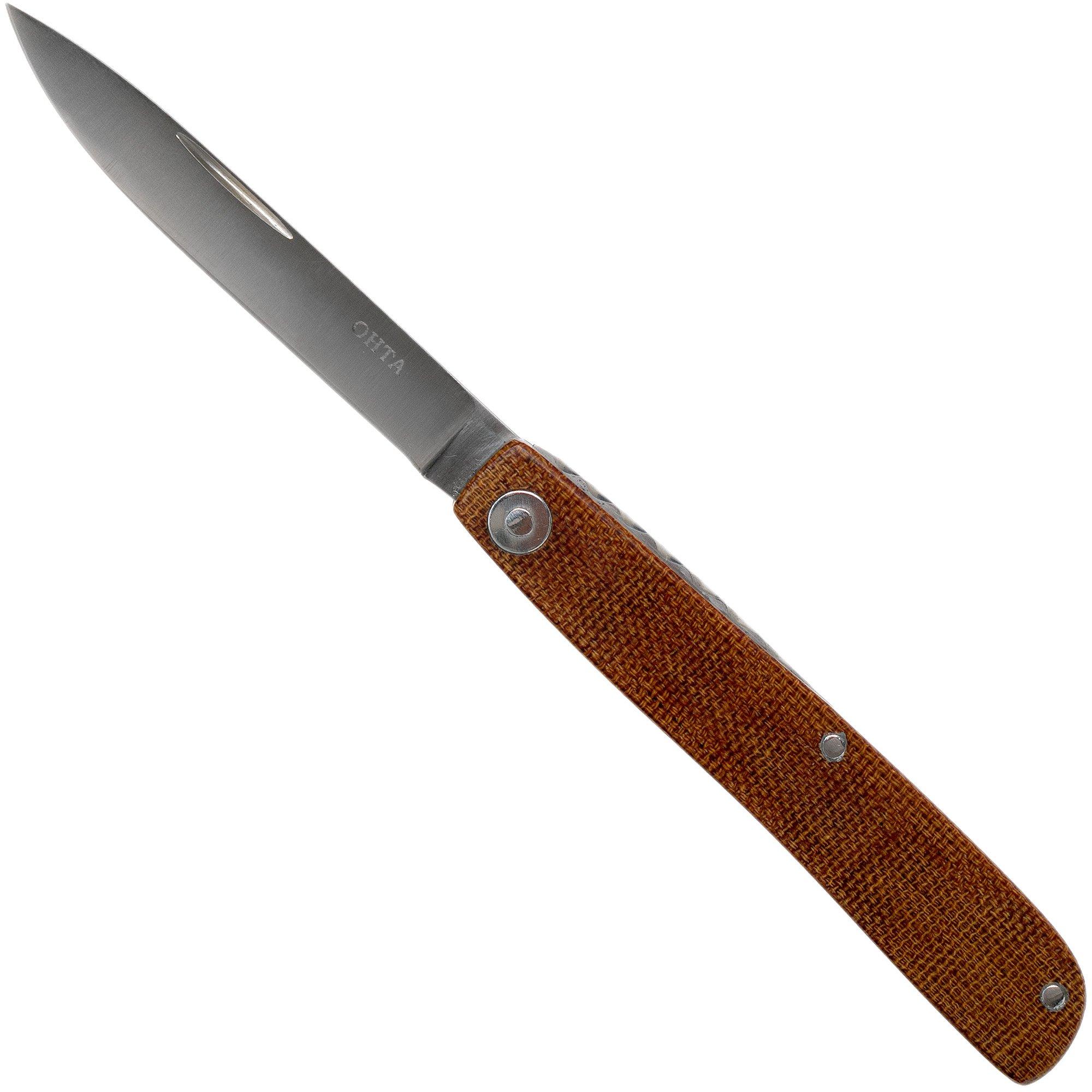 Nóż składany Ohta OLF SS FK Ohta Light Folder, natural canvas micarta