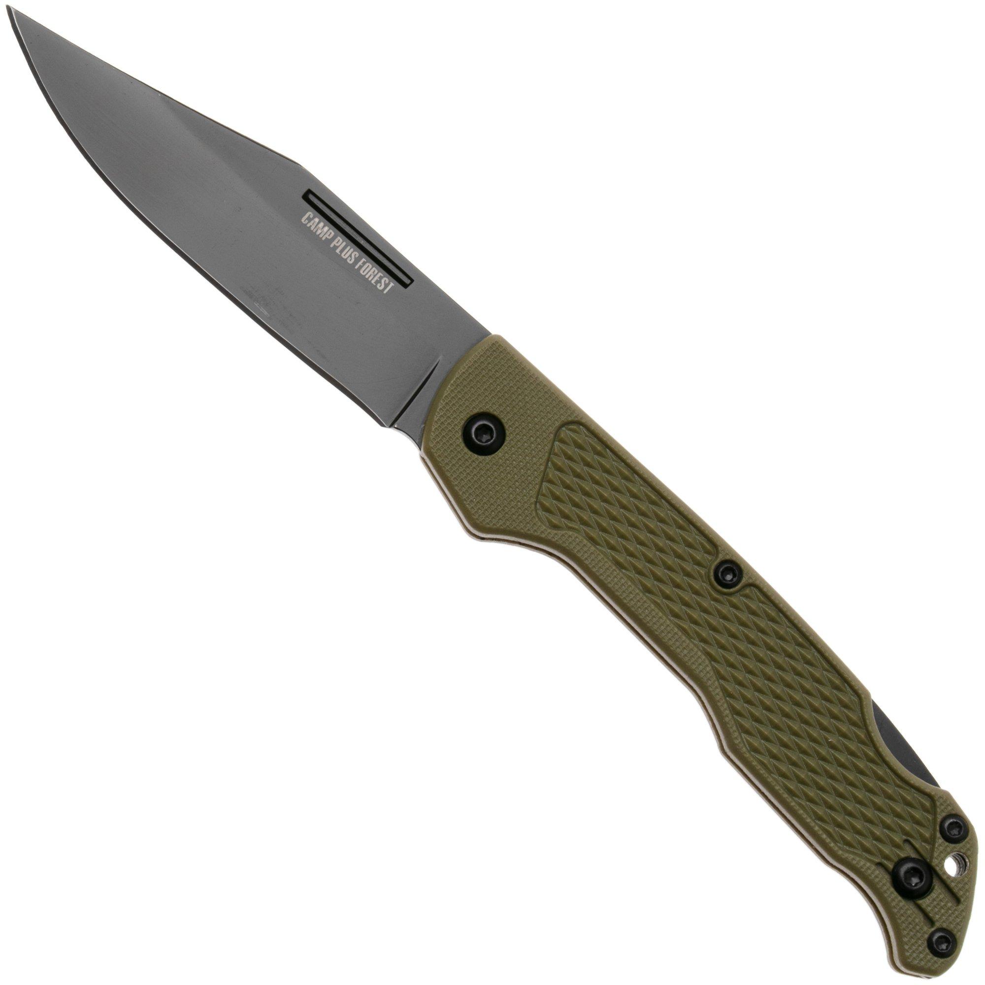 Ontario Camp Plus Midnight EDC 4315GRN Green, Lockback, pocket knife