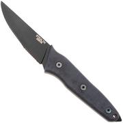 Afbeelding voor Ontario Stealth 8198 Black Serrated S35VN, Black Micarta, vaststaand mes