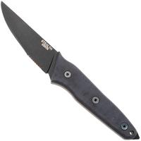 Afbeelding voor Ontario Stealth 8198 Black Serrated S35VN, Black Micarta, vaststaand mes